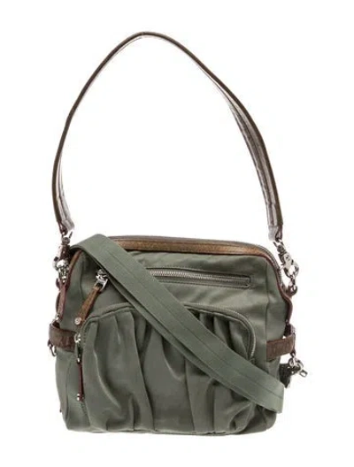Pre-owned Mz Wallace Nylon Shoulder Bag In Green