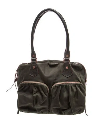 Pre-owned Mz Wallace Nylon Shoulder Bag In Green