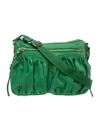 Pre-owned Mz Wallace Nylon Shoulder Bag In Green