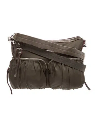 Pre-owned Mz Wallace Nylon Shoulder Bag In Green