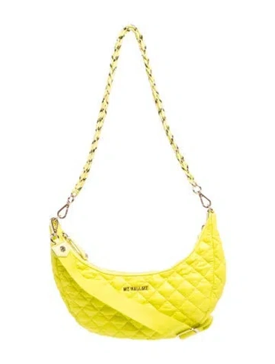 Pre-owned Mz Wallace Nylon Shoulder Bag In Green/yellow