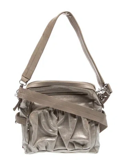 Pre-owned Mz Wallace Nylon Shoulder Bag In Grey