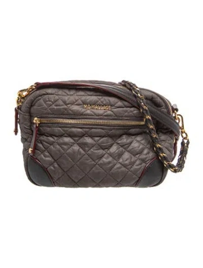 Pre-owned Mz Wallace Nylon Shoulder Bag In Grey