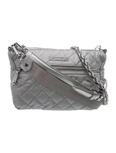 Pre-owned Mz Wallace Nylon Shoulder Bag In Grey