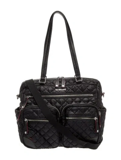 Pre-owned Mz Wallace Nylon Shoulder Bag In Grey