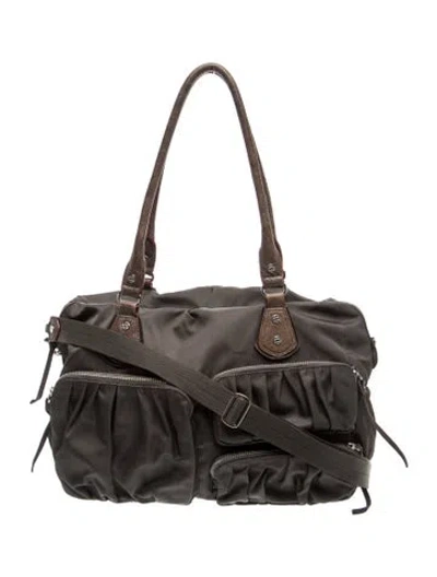 Pre-owned Mz Wallace Nylon Shoulder Bag In Grey