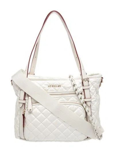 Pre-owned Mz Wallace Nylon Shoulder Bag In Neutrals