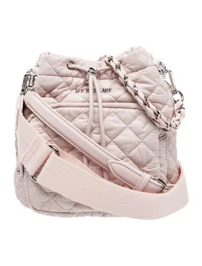 Pre-owned Mz Wallace Nylon Shoulder Bag In Pink