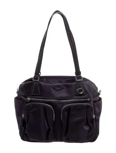 Pre-owned Mz Wallace Nylon Shoulder Bag In Purple