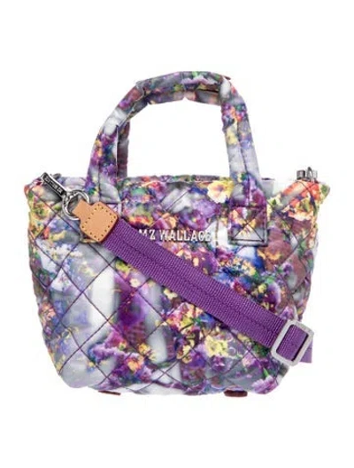 Pre-owned Mz Wallace Nylon Shoulder Bag In Purple