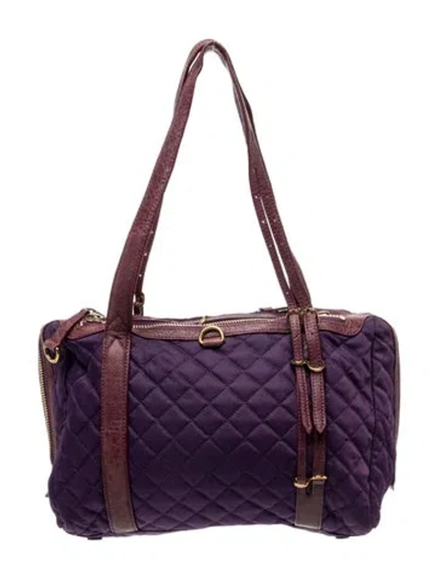 Pre-owned Mz Wallace Nylon Shoulder Bag In Purple