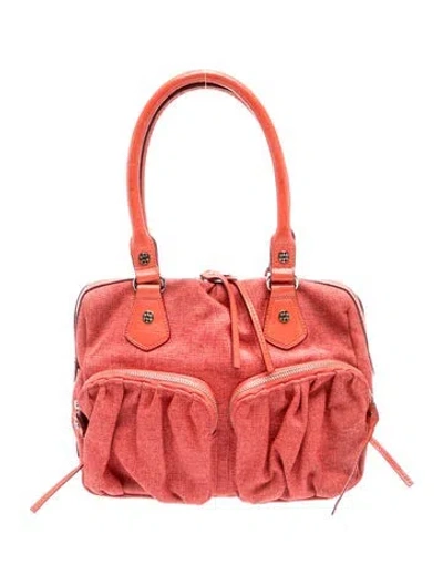 Pre-owned Mz Wallace Nylon Shoulder Bag In Red