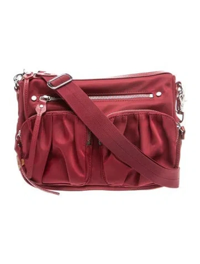 Pre-owned Mz Wallace Nylon Shoulder Bag In Red