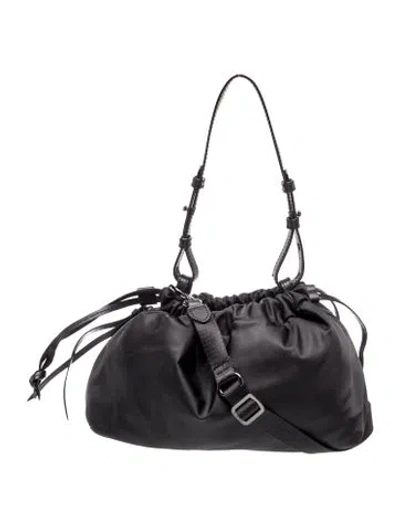 Pre-owned Mz Wallace Nylon Shoulder Bag Small In Black