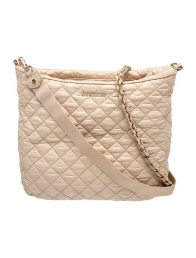 Pre-owned Mz Wallace Nylon Shoulder Bag W/ Tags In Gold