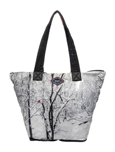 Pre-owned Mz Wallace Nylon Shoulder Bag In White