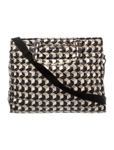 Pre-owned Mz Wallace Nylon Top Handle Bag In Black