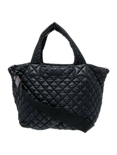 Pre-owned Mz Wallace Nylon Top Handle Bag In Black