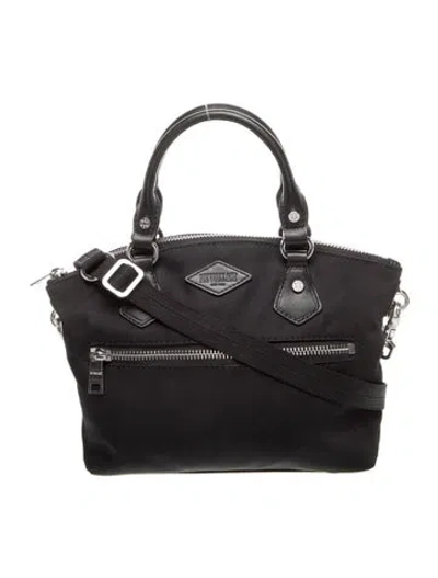 Pre-owned Mz Wallace Nylon Top Handle Bag In Black