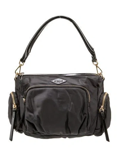 Pre-owned Mz Wallace Nylon Top Handle Bag In Black