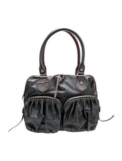 Pre-owned Mz Wallace Nylon Top Handle Bag In Black