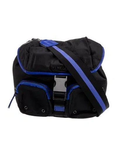 Pre-owned Mz Wallace Nylon Top Handle Bag In Black