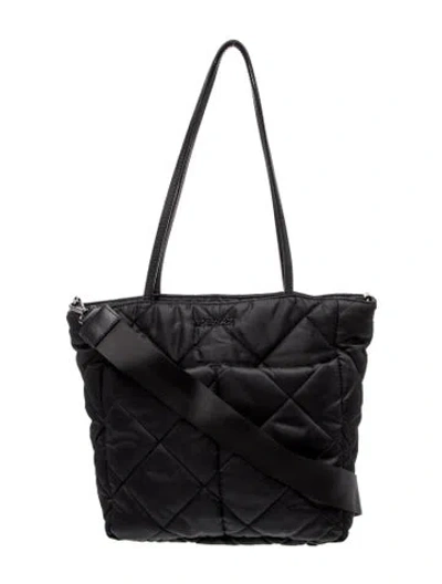 Pre-owned Mz Wallace Nylon Top Handle Bag In Black
