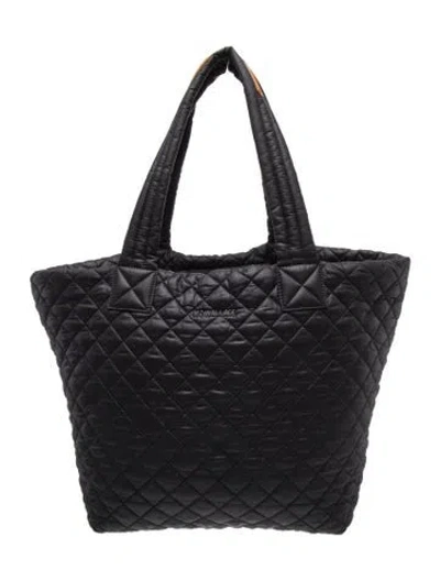 Pre-owned Mz Wallace Nylon Top Handle Bag In Black