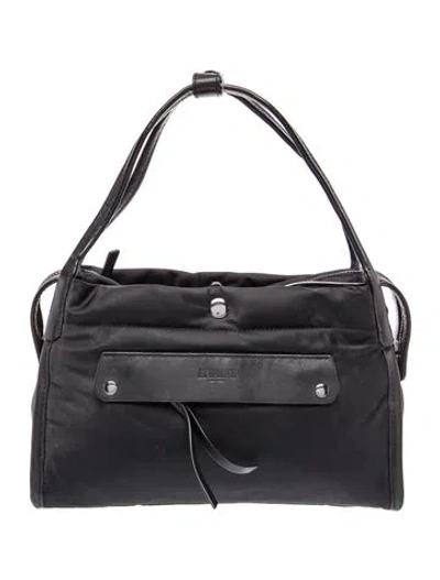 Pre-owned Mz Wallace Nylon Top Handle Bag In Black