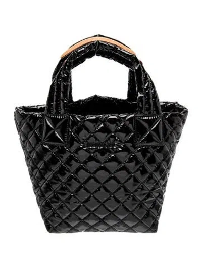 Pre-owned Mz Wallace Nylon Top Handle Bag In Black