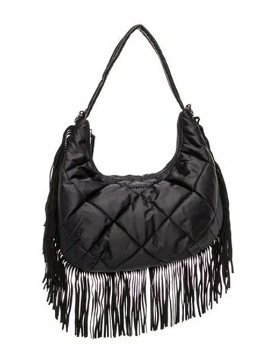 Pre-owned Mz Wallace Nylon Top Handle Bag In Black