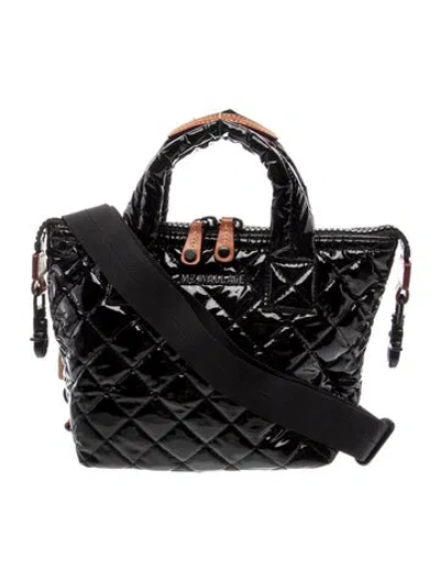 Pre-owned Mz Wallace Nylon Top Handle Bag In Black