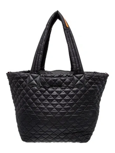 Pre-owned Mz Wallace Nylon Top Handle Bag In Black