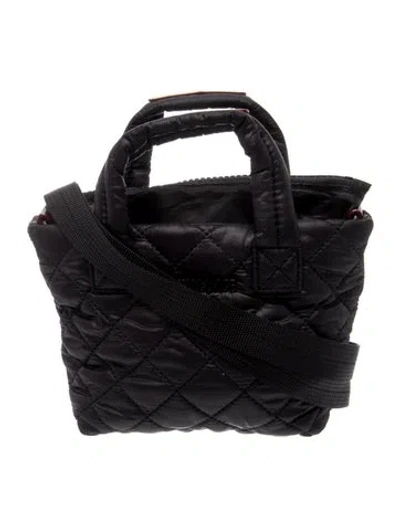 Pre-owned Mz Wallace Nylon Top Handle Bag In Black