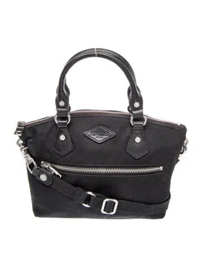 Pre-owned Mz Wallace Nylon Top Handle Bag In Black