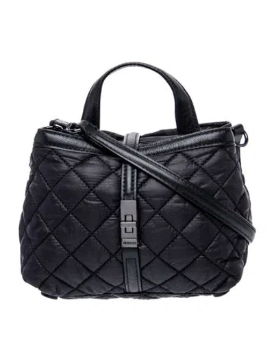 Pre-owned Mz Wallace Nylon Top Handle Bag In Black