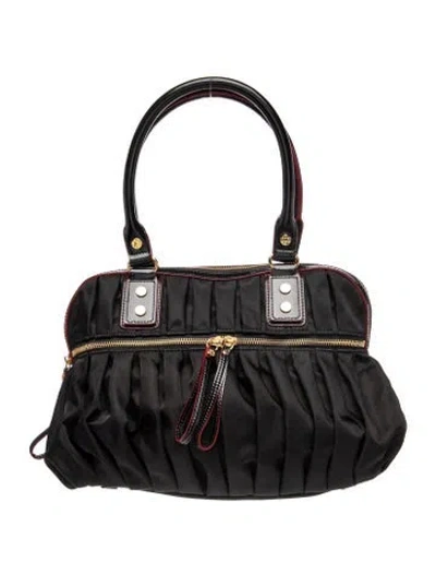 Pre-owned Mz Wallace Nylon Top Handle Bag In Black