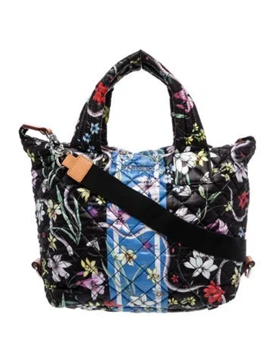 Pre-owned Mz Wallace Nylon Top Handle Bag In Black