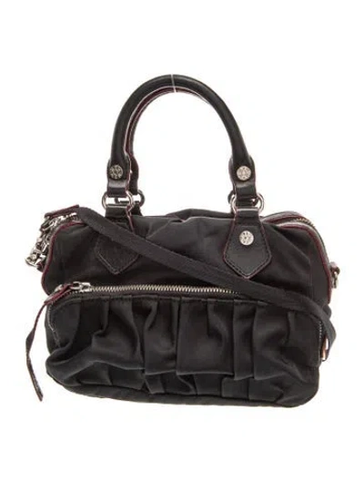Pre-owned Mz Wallace Nylon Top Handle Bag In Black