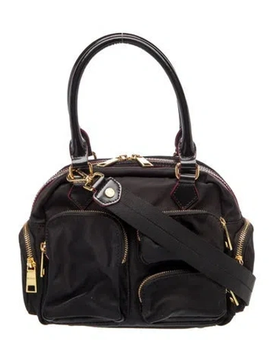 Pre-owned Mz Wallace Nylon Top Handle Bag In Black