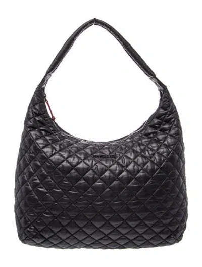 Pre-owned Mz Wallace Nylon Top Handle Bag In Black