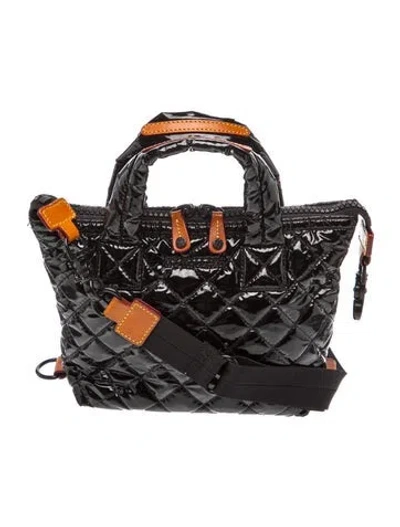 Pre-owned Mz Wallace Nylon Top Handle Bag In Black