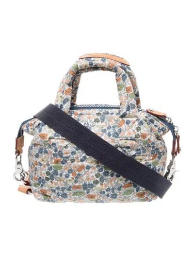 Pre-owned Mz Wallace Nylon Top Handle Bag In Blue