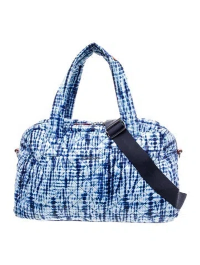 Pre-owned Mz Wallace Nylon Top Handle Bag In Blue