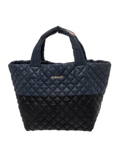 Pre-owned Mz Wallace Nylon Top Handle Bag In Blue