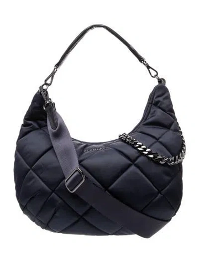 Pre-owned Mz Wallace Nylon Top Handle Bag In Blue