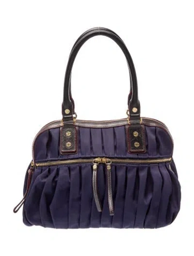 Pre-owned Mz Wallace Nylon Top Handle Bag In Blue