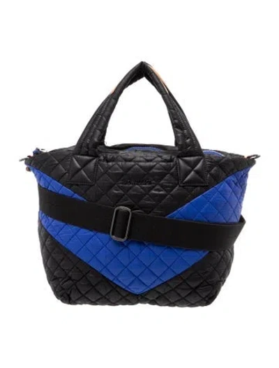 Pre-owned Mz Wallace Nylon Top Handle Bag In Blue