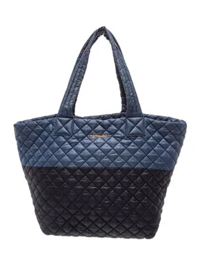 Pre-owned Mz Wallace Nylon Top Handle Bag In Blue