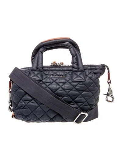 Pre-owned Mz Wallace Nylon Top Handle Bag In Blue